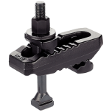 EH 23185. - Straight Clamps, slotted, with adjustable counter piece, with T-Bolt