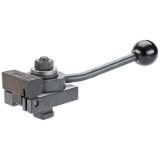 EH 23210. - Down-Hold Clamps with cranked clamping lever / with flat clamping jaw, clamping to the left