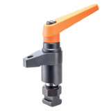 With adjustable clamping lever with axial bearing